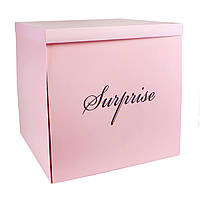 Коробка "Великий сюрприз" 70*70, рожева