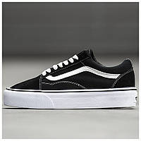 Женские кеды Vans Old Skool Black White Platform Premium черно-белые кеды ванс олд скул кроссовки на платформе