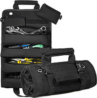 Универсальная сумка для инструментов, органайзер сумка скрутка для инструмента цвет черный
