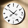 Настінний акриловий годинник з ножицями "TrimTime" - мінімалістичний, круглий, безшумний, 30*30 см, фото 5