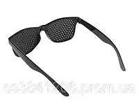 Перфорационные очки с дырочками для тренировки зрения BauTech Black