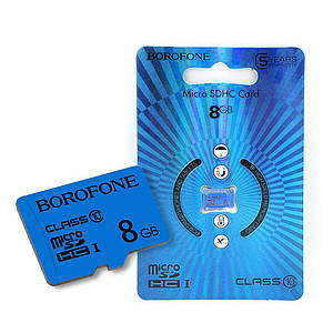 Картка пам'яті microSD (SDXC) Borofone 8Gb (class 10)