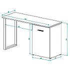 Стіл трансформер письмовий з 3 шухлядами білий з венге, фото 4