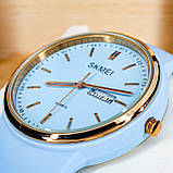 Жіночий  наручний кварцовий стрілочний блакитний годинник Skmei 1747BU Blue, фото 3