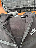 Спортивний костюм чоловічий зимовий Nike Tech Fleece (найк теч фліс) зима теплий на флісі комплект з жилеткою (безрукавкою), фото 3