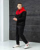 Теплий чоловічий спортивний костюм зима осінь чоловічий спортивний костюм зимовий із застібкою на блискавку стильний, фото 6