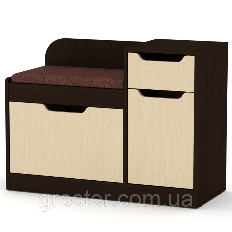 Зручна тумба для взуття ТО-12 із сидінням, фото 1