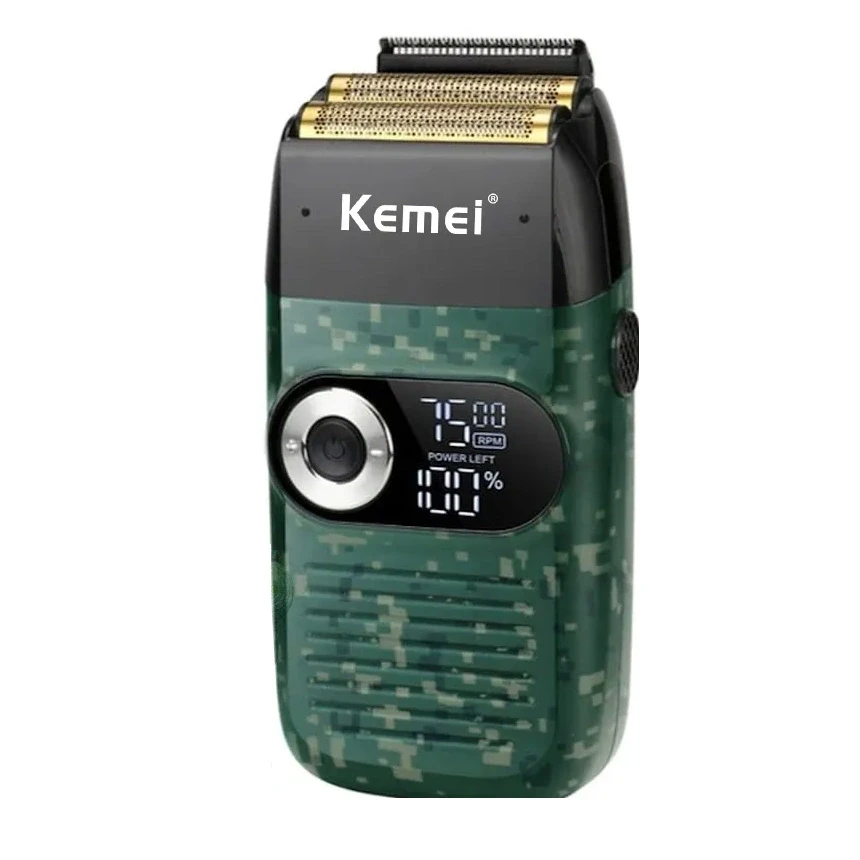 Професійний шейвер Kemei 3-Speed Cordless Foil Shaver Green (KM-2027)