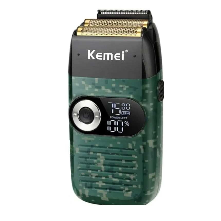 Шейвер Kemei 3-Speed Cordless Foil Shaver Green (KM-2027)