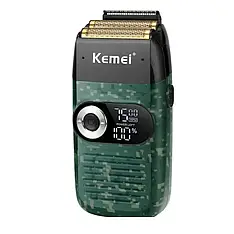 Професійний шейвер Kemei 3-Speed Cordless Foil Shaver Green (KM-2027)