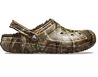 Мужские сабо с мехом CROCS CLASSIC LINED REALTREE EDGE CLOG 205377 42, коричневый/принт