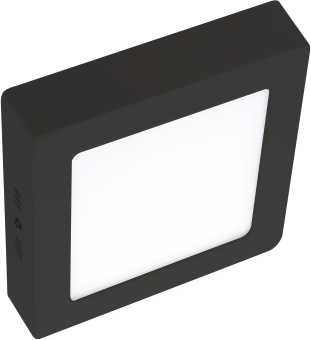 Світильник точковий черний накладний  квадрат LED холодний світ 6500К, 18 Вт