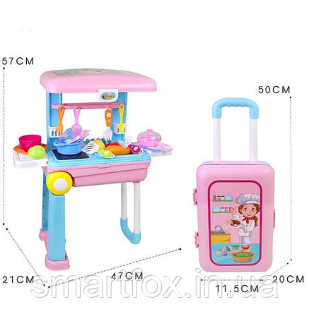 Дитячий ігровий набір HAPPY CHEF 2in1 " Кухня у валізці" 678-206A, фото 2