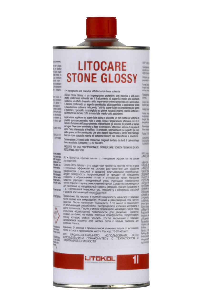 Пропитка Litokol Litocare stone glossy 1л, защита мрамора, гранита c "мокрым" эффектом - фото 1 - id-p340705793