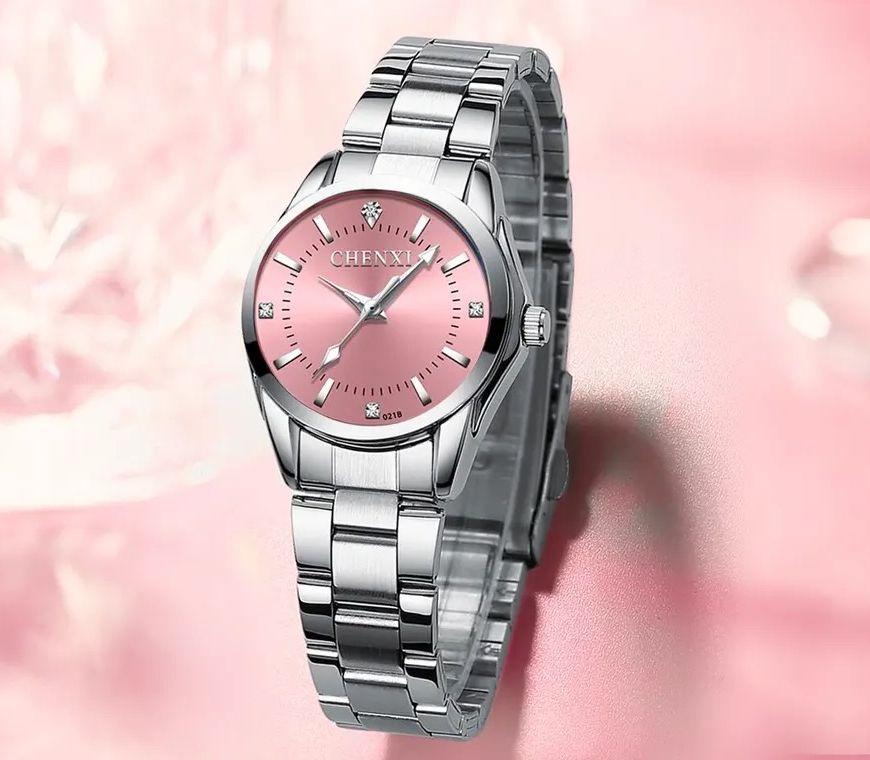 Елегантний жіночий наручний годинник CHENXI (Silver Rose) 3Bar
