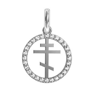 Крест серебряный в Окружении Камней - фото 1 - id-p340708527