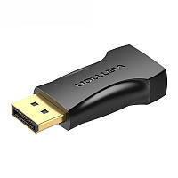 Переходник Vention DisplayPort - HDMI 1080P@60Hz Конвертер с Аудио Позолоченный DP - HDMI 1.4 Черный