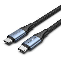 Кабель Vention 1м Type-C Type-C USB 4.0 240Вт (5А/48В) 40 Гбит/с Thunderbolt 4 8K@60Гц PD 3.1 (Power Delivery)