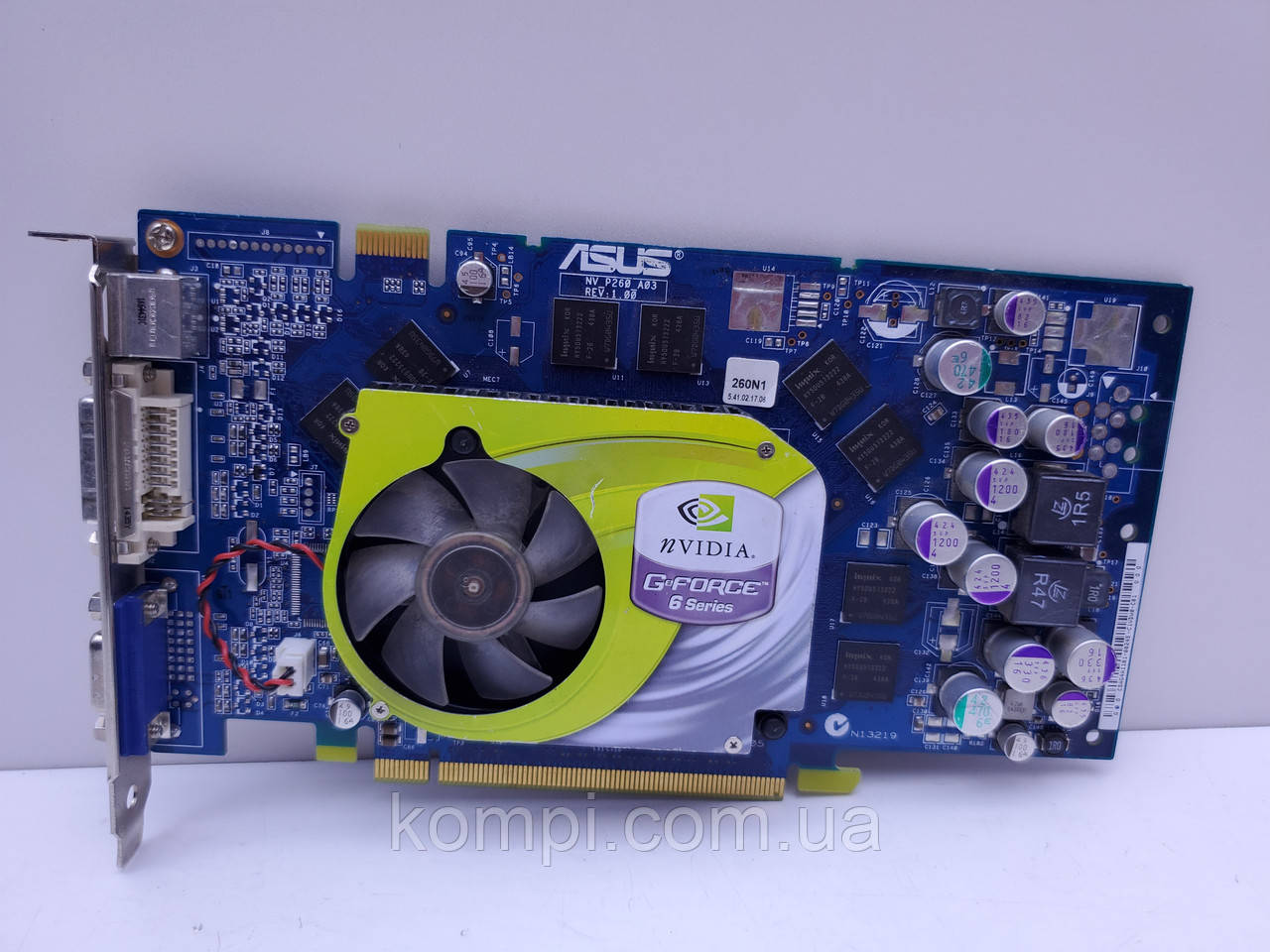 Відеокарта Nvidia GeForce 6800 256MB (GDDR3, 256Bit,PCI-Ex,Б/у), фото 1