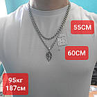 Кулон Янгол-охоронець та ланцюжок срібний комплект із чорнінням 925 проба, фото 5