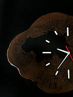 Деревянные часы для гостиной дизайнерские из эпоксидной смолы, Годинники для дому лофт