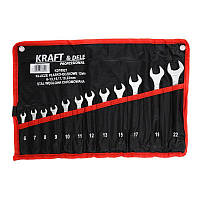 Набір ріжково-накидних ключів 12 шт. 6-22 мм Kraft&Dele KD10921