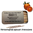 Зубочистки дерев'яні в баночці, зубочистки зі смаком одноразові в баночці Апельсин, фото 3