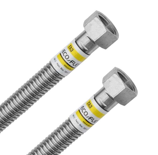 Шланг для газу НЖ 3/4" ВВ 40см ECO-FLEX