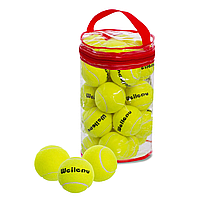 Теннисные мячи для большого тенниса Набор 24 шт. ODEAR Резина войлок Желтый (901-24)