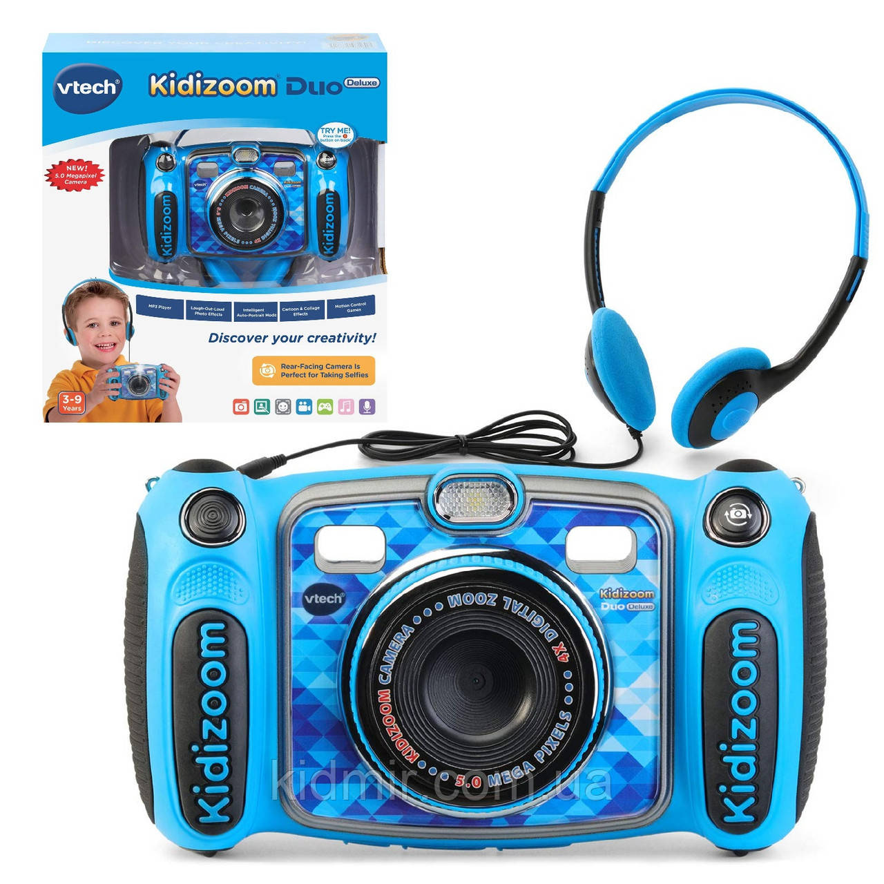 Vtech Kidizoom Camera DUO 5.0 Deluxe Digital Дитячий фотоапарат із відео записом синій