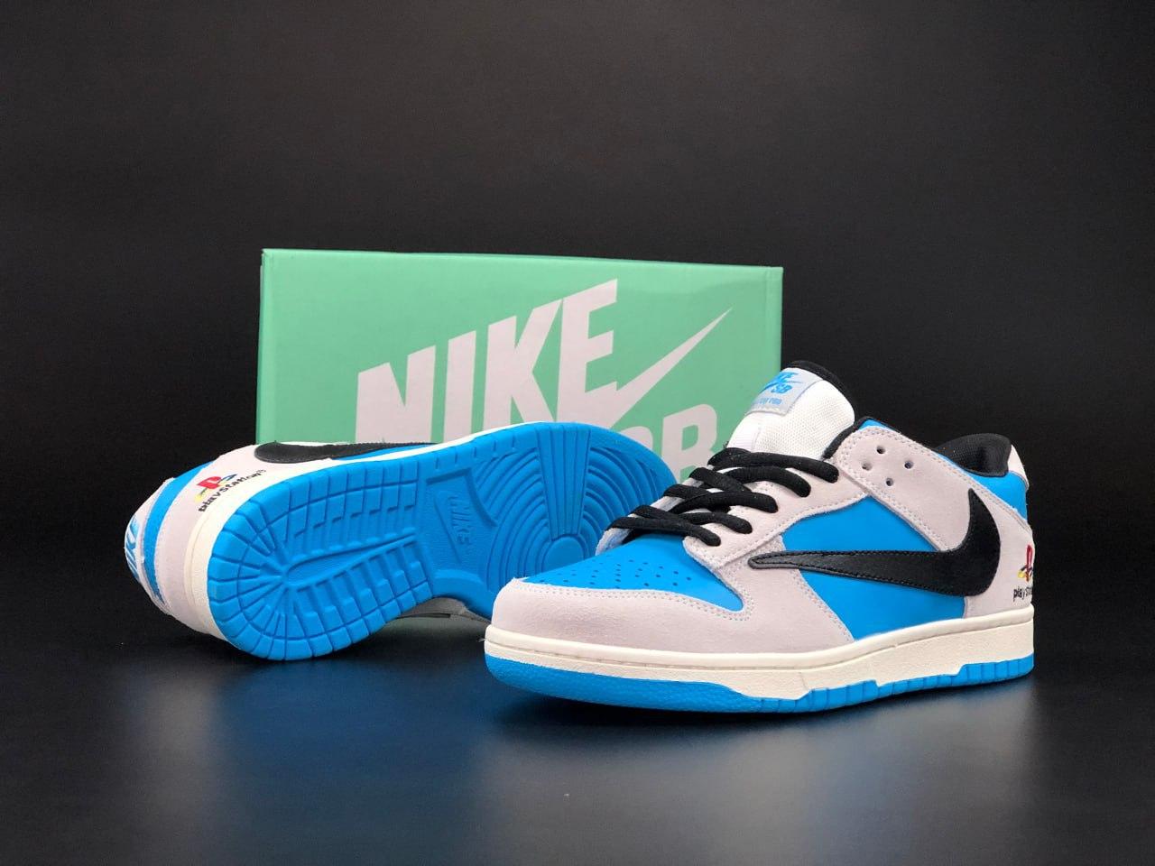 Купить Мужские кроссовки Nike SB Dunk Low playstation blue Travis Scott ...