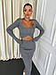 Костюм спідниця олівець міді та топ із довгим рукавом (р. S-L) 9103209, фото 4