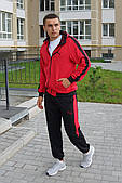 Чоловічий спортивний костюм весняний  P. красная с чёрным лампасом