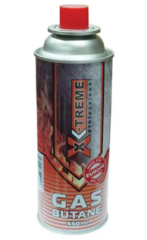 Газовий картридж X-TREME бутан 220 г, високоякісне пальне для пальників, туристичний, легкий, компактний