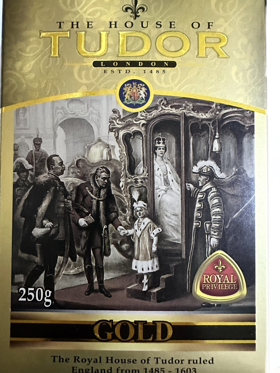 Чай Tudor Gold чорний цейлонський Тюдор 250г