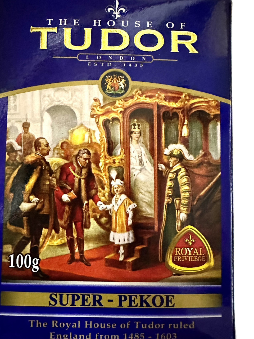 Чай Tudor Super-Pekoe чорний цейлонський Тюдор 100 г