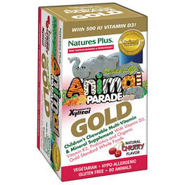Мультивітамін Natures Plus Мультивітаміни для дітей, Смак Вишні, Animal Parade Gold, 6 (NAP-29931)