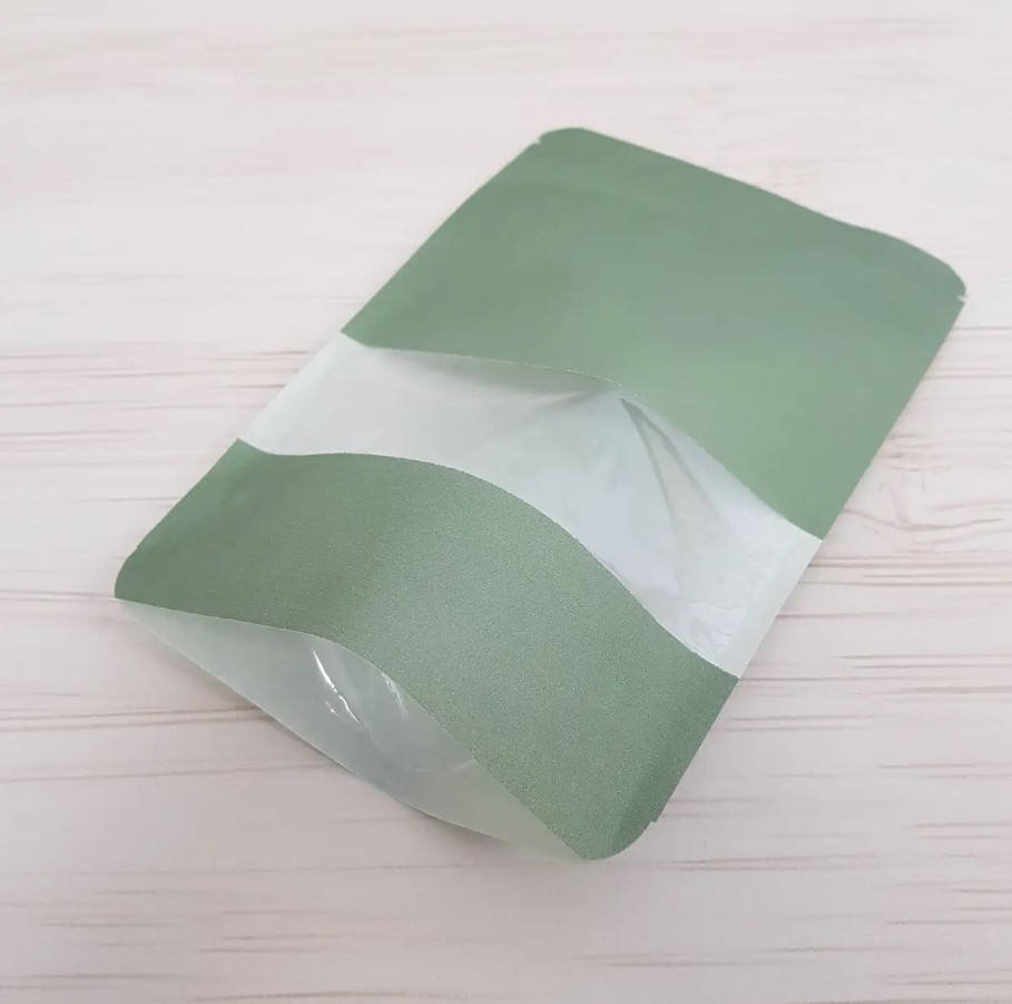 Пакеты дой-пак крафт зеленый zip замок с прозрачным окном 180х280 мм для чая сухофруктов хвоя (От 100шт.) - фото 5 - id-p1945697840
