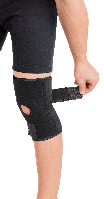 Бандаж для коленного сустава с 2-мя ребрами жесткости разъемный неопреновый Увеличенный тип 517 Увеличенный