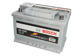 Акумулятор Bosch автомобільний АКБ 12В 77Ач 780A S5008 Silver Plus 0092S50080