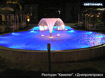 Подсветка фонтана ресторана "Камелот" г. Днепр 4