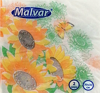 Салфетка Malvar Подсолнечник 30х30 см 2-х шаровая 20 шт (4820227530571)