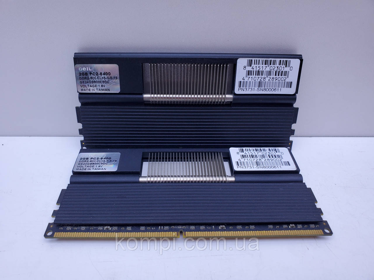 Оперативна пам'ять DDR2 4Gb GEIL Kit (2x2Gb) PC2-6400