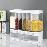 Assorted Grain Rice Bucket Диспенсер для круп, дозатор для цукру Органайзер на 6 секцій для сипких продуктів