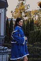 Красива міні сукня вільного крою з бавовняним мереживом та зав'язками Sms7903, фото 5