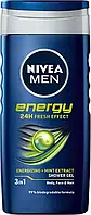 Гель для душу чоловічий 3в1 Nivea "Energy Mint" (250мл.)