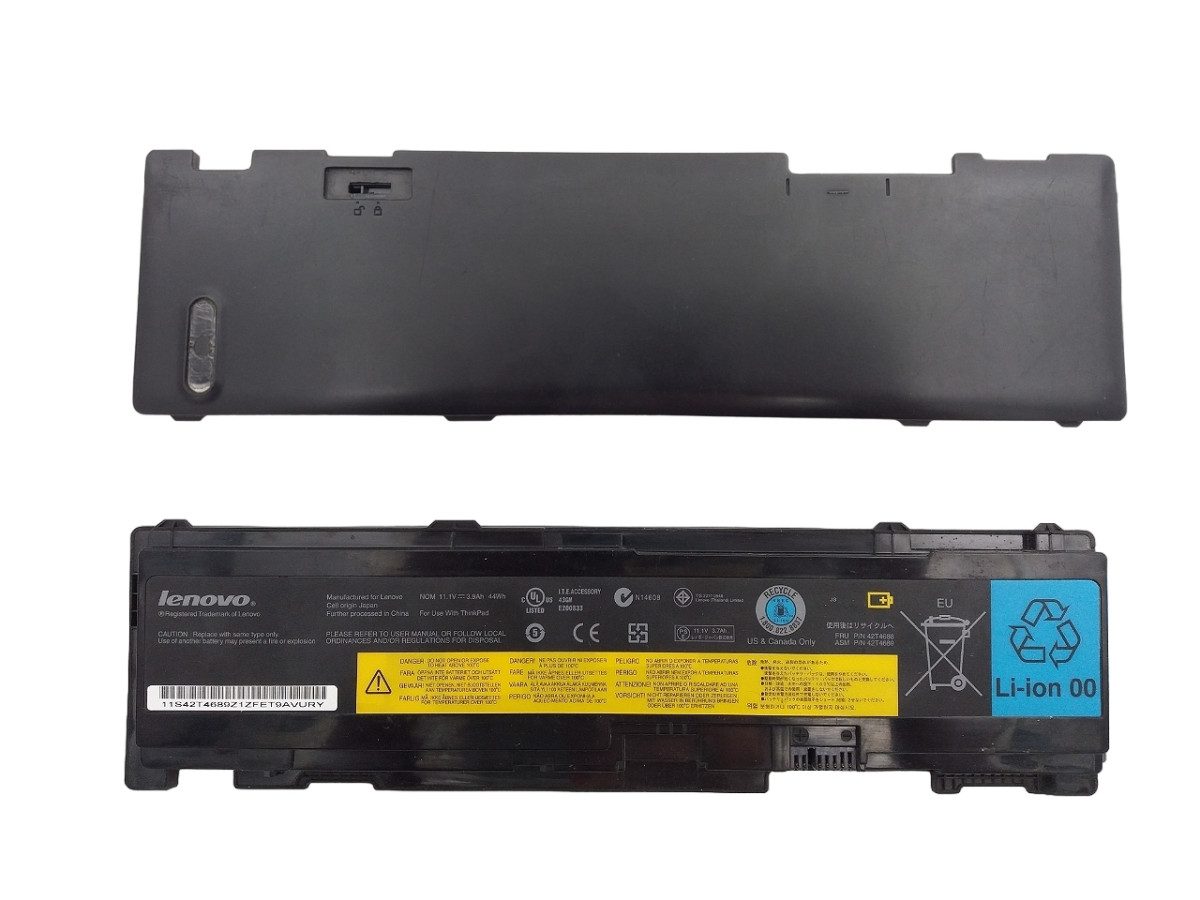 Оригінальна батарея акумулятора Lenovo ThinkPad T400s T410s 42T4688 11.1V 44Wh Б/У — знос 50-55%