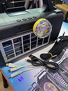 Потужна портативна сонячна станція ліхтар Cclamp CL-820 Powerbank Bluetooth колонка FM, автономне освітлення, фото 6
