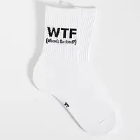 Женские носки с надписью «WTF»