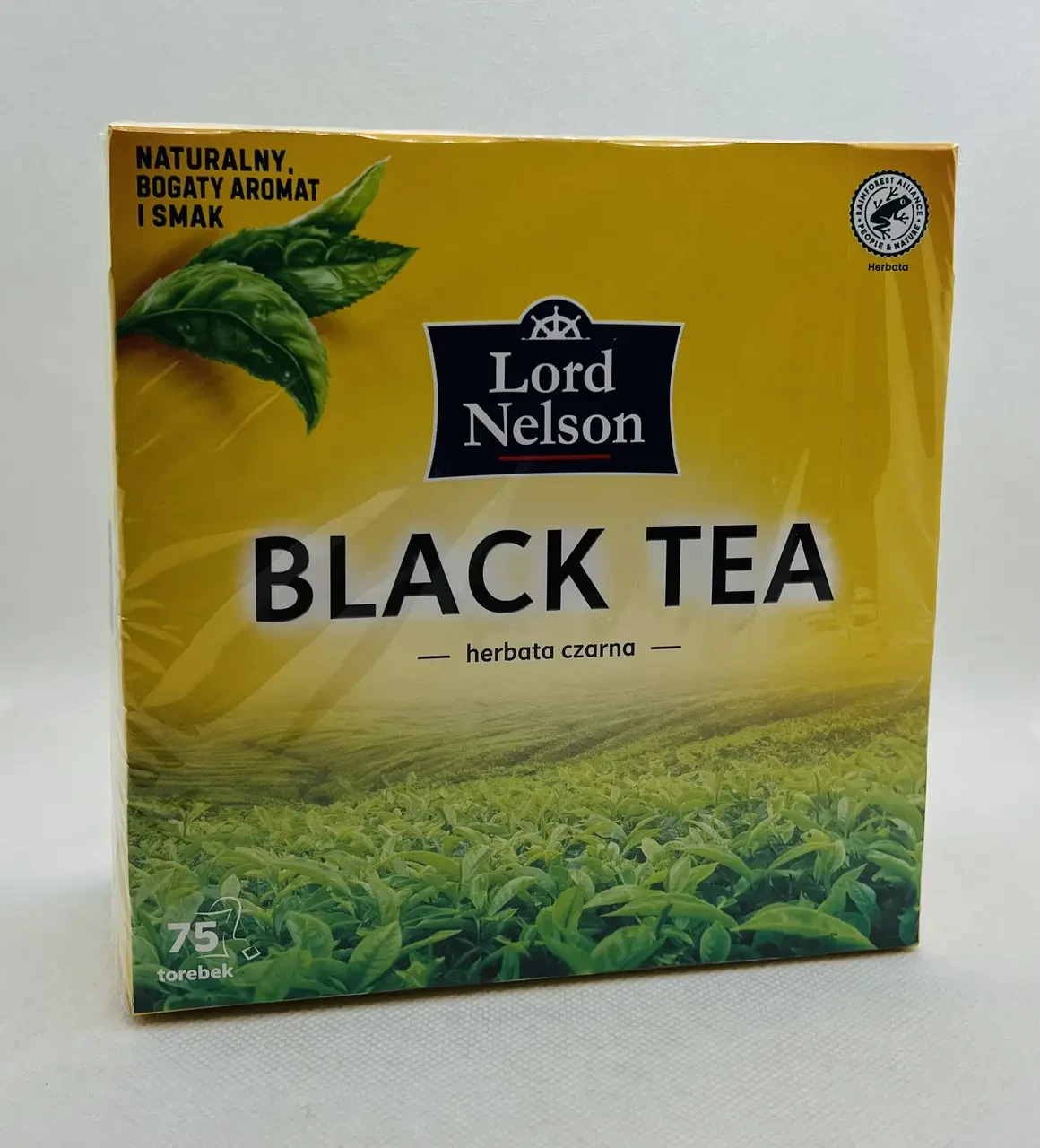Чай чорний без добавок у пакетиках Lord Nelson Black Tea, 75 шт. Польща
